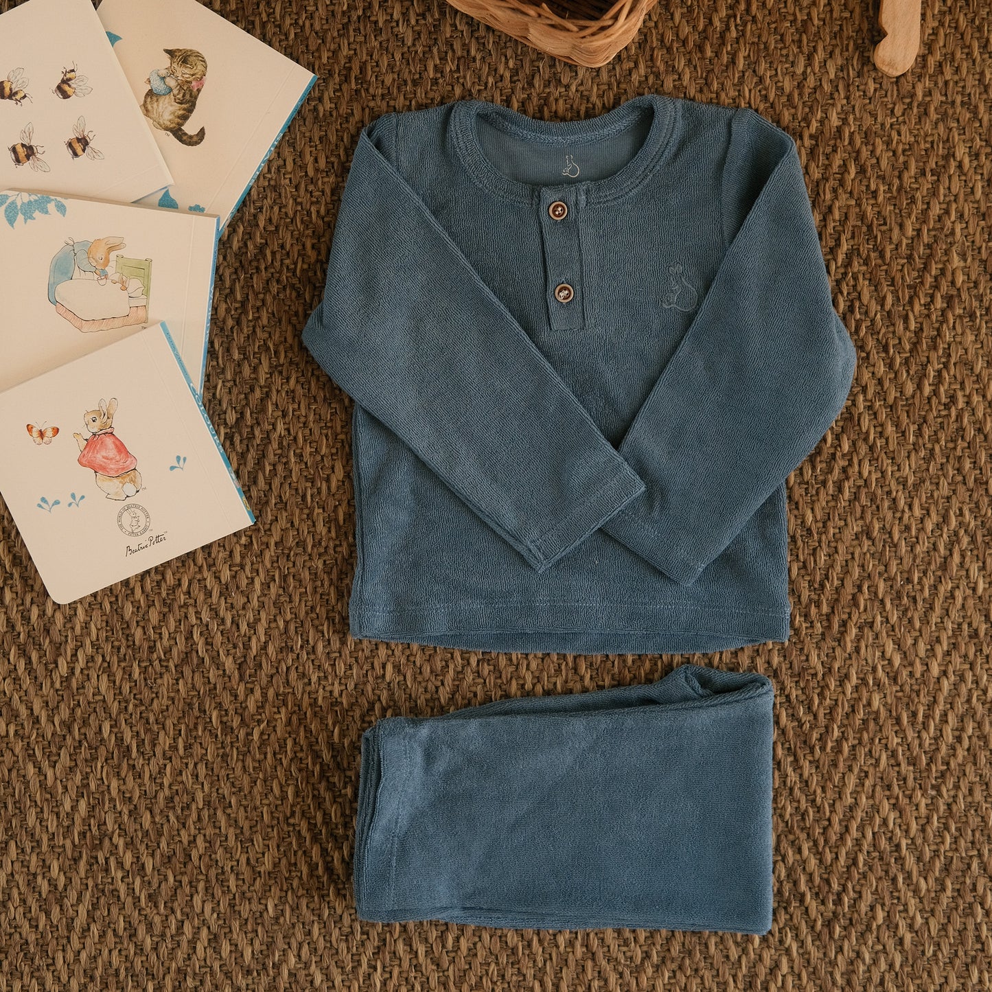 Winter Plush 2-Piece Pajamas in Whimsy Wave