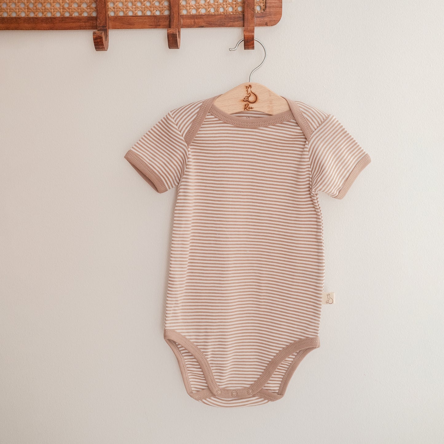 Short - Sleeved Bodysuits in Alabaster Bloom