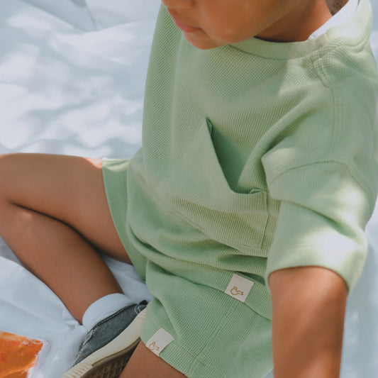 Kiwi Waffle-Knit Set