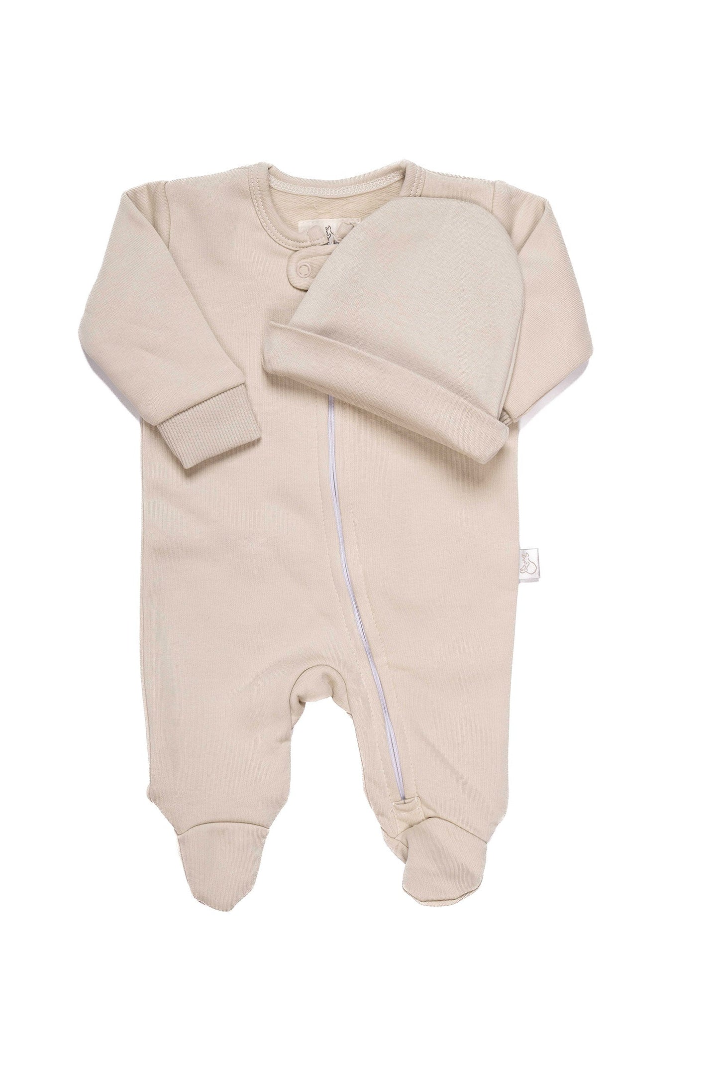Ricepaper Plain Zip-up Winter Onesie