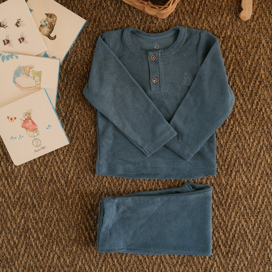 Winter Plush 2-Piece Pajamas in Whimsy Wave