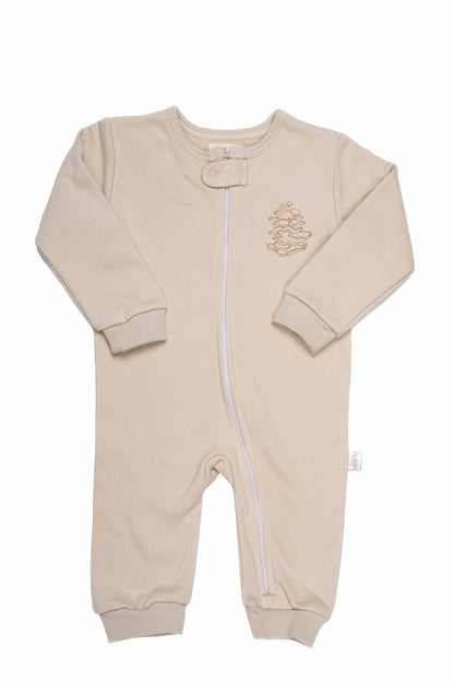 Ricepaper Pine Zip-up Winter Onesie
