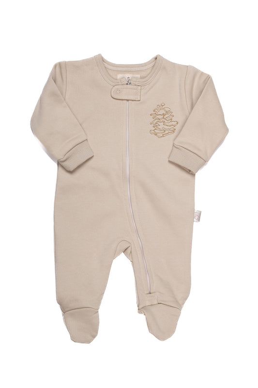 Ricepaper Pine Zip-up Winter Onesie
