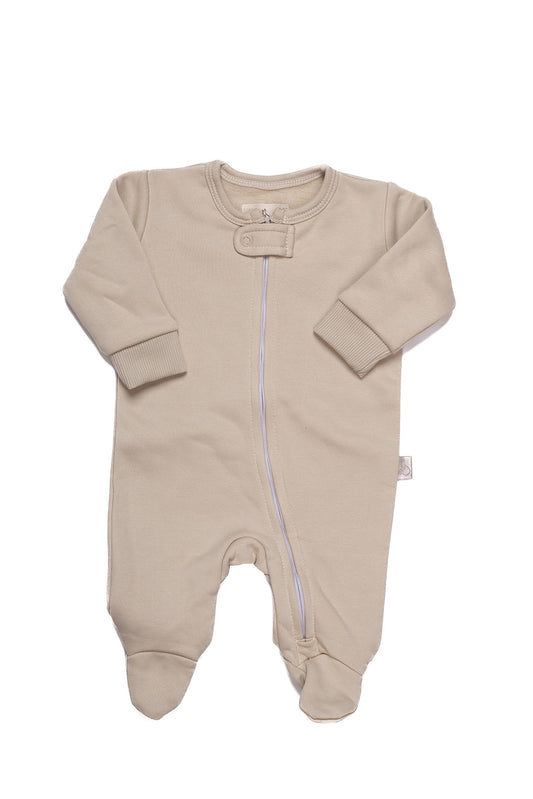 Ricepaper Plain Zip-up Winter Onesie
