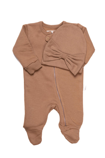 Chestnut Pampass Zip-up Winter Onesie