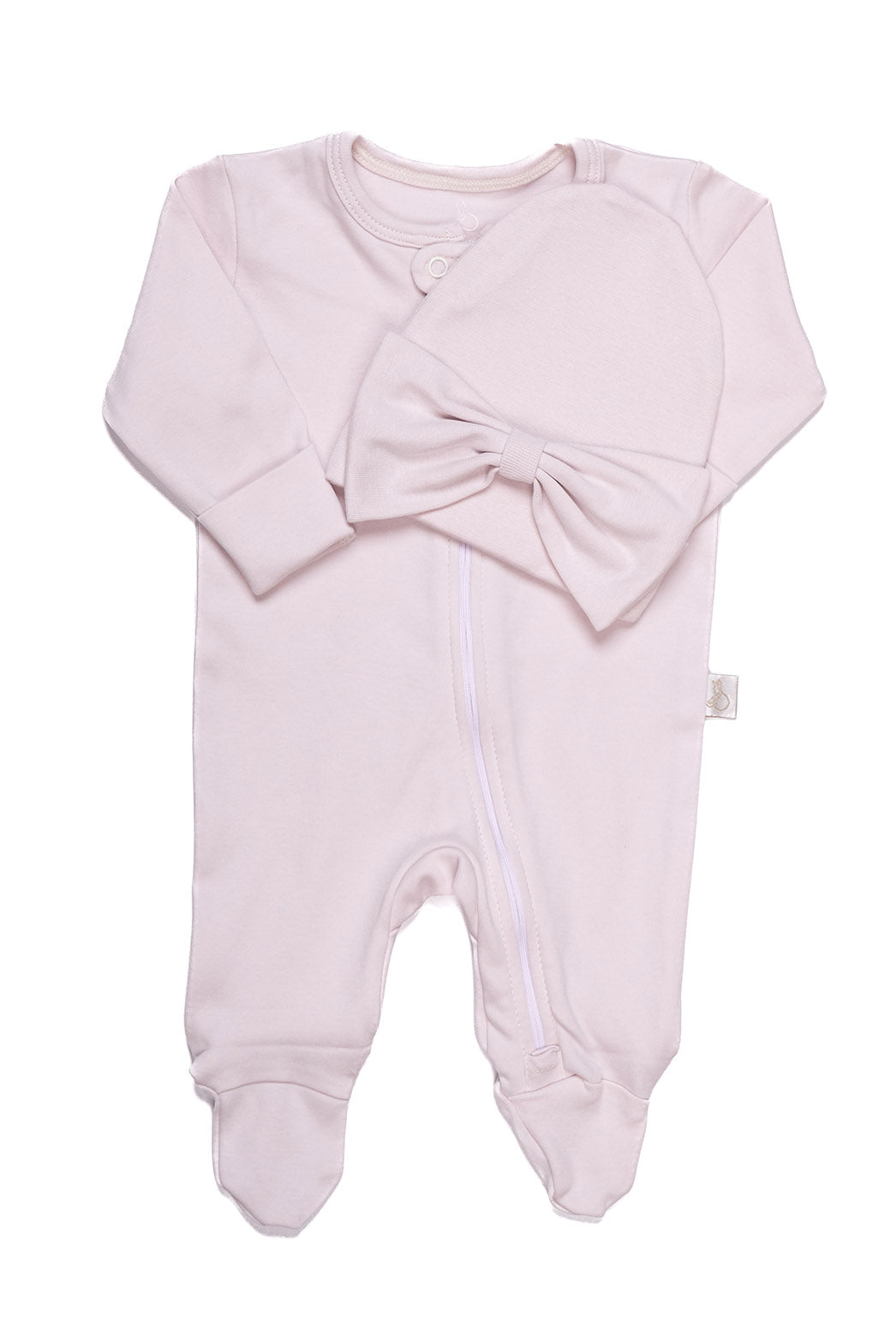 Pearl Plain Zip-Up Onesie