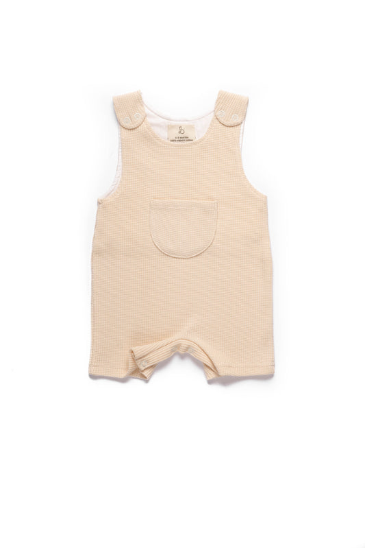Ivory Waffle-Knit Romper