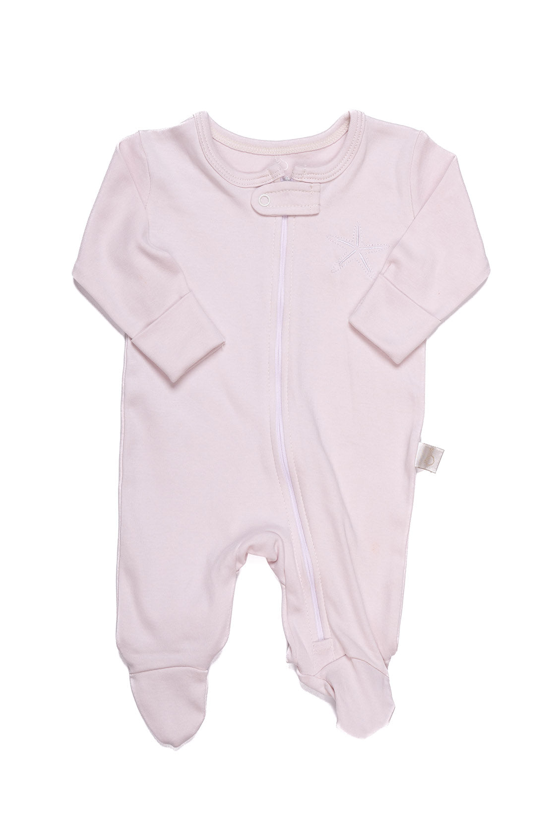 Pearl Plain Zip-Up Onesie