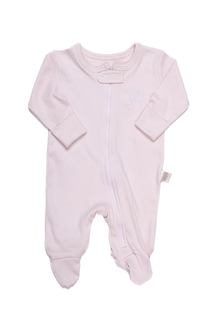 Pearl Plain Zip-Up Onesie